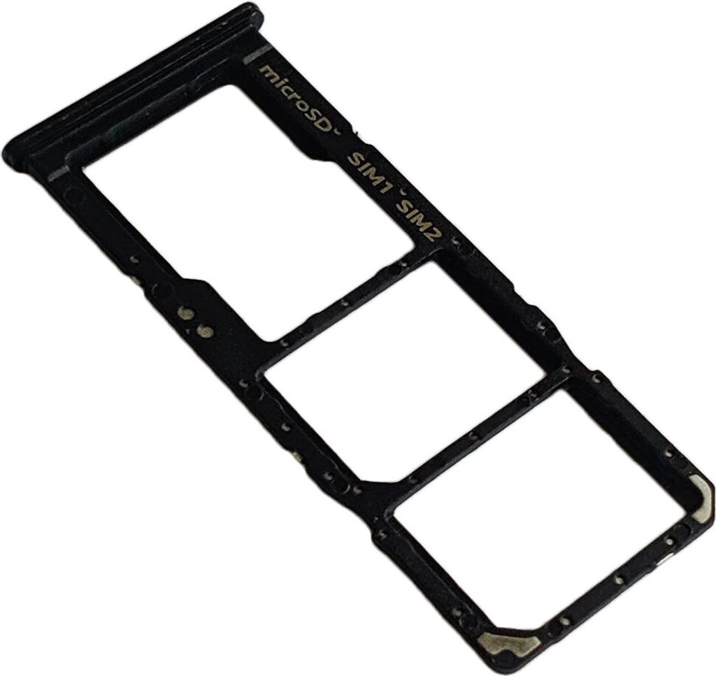 Samsung Galaxy A70 Dual SIM Kartenhalter und Micro-SD Card Fach, Original Ersatzteil, Schwarz
