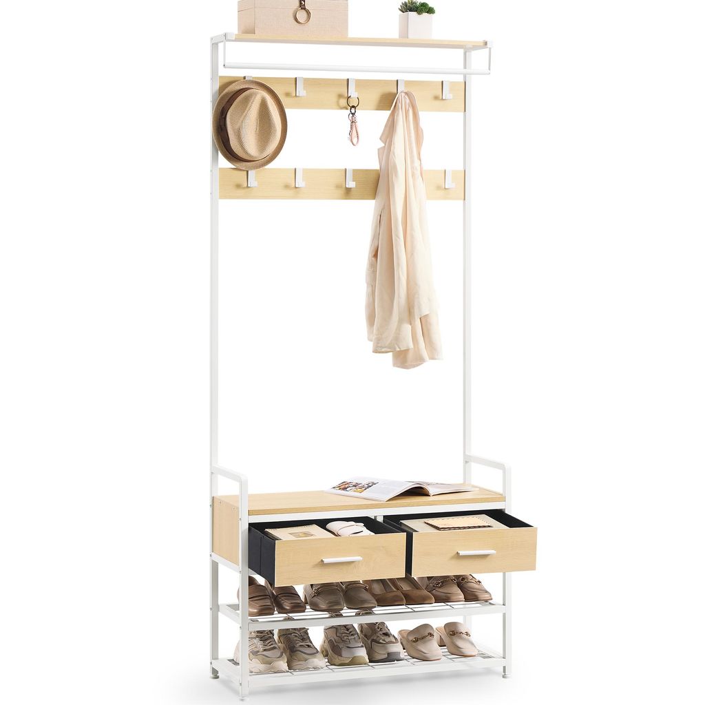 VASAGLE Garderobe mit Schuhbank, Schuhaufbewahrung, 2 Produktbild 