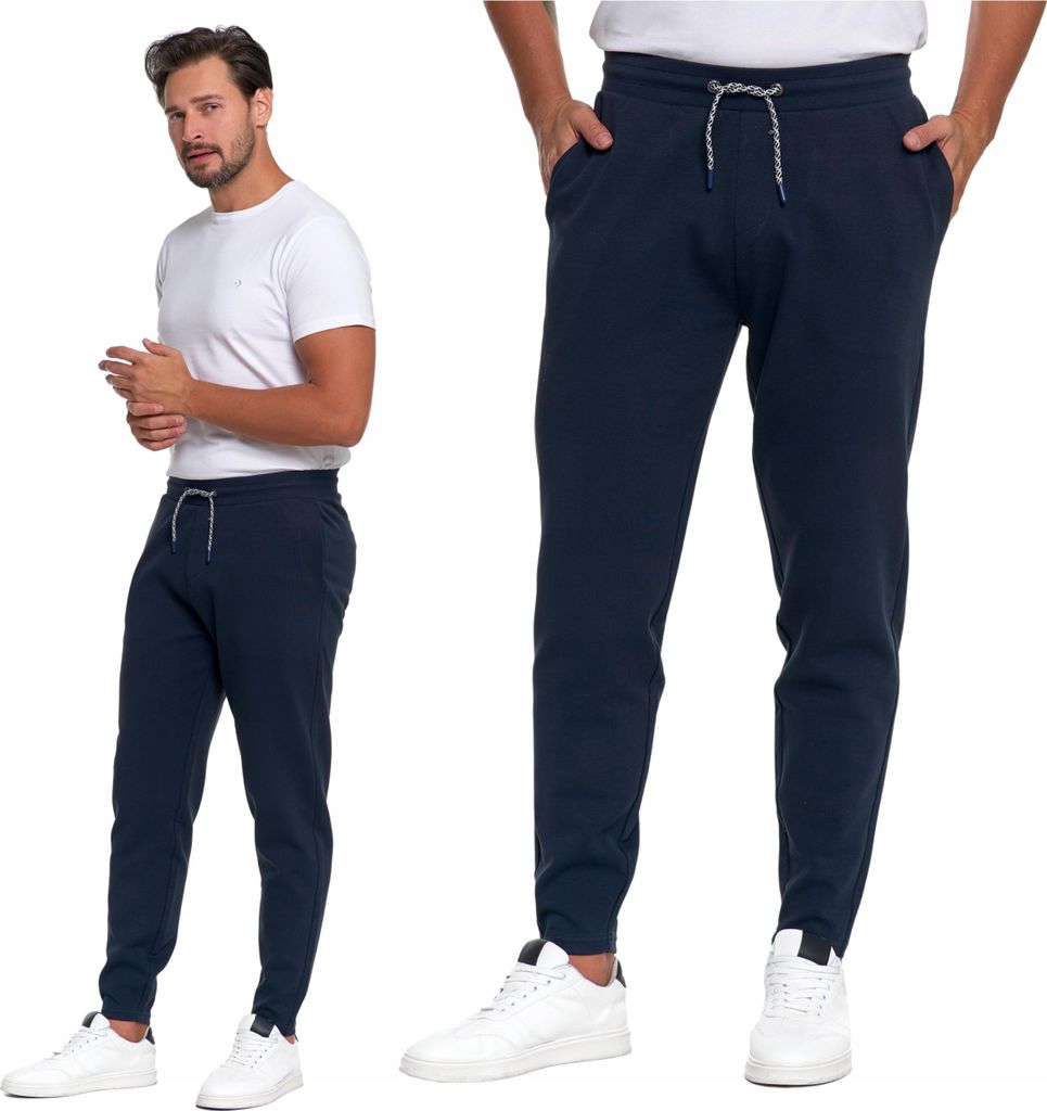HERREN-TRAININGSANZÜGE Klassisch, einfarbig, Marineblau, mit Taschen, MORAJ M