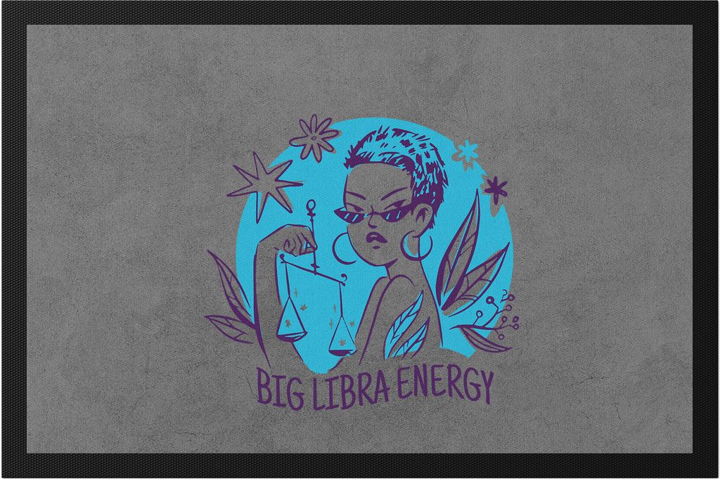 Waage Sternzeichen Fußmatte Libra Horoskop Geschenkidee September Oktober Geburtstag