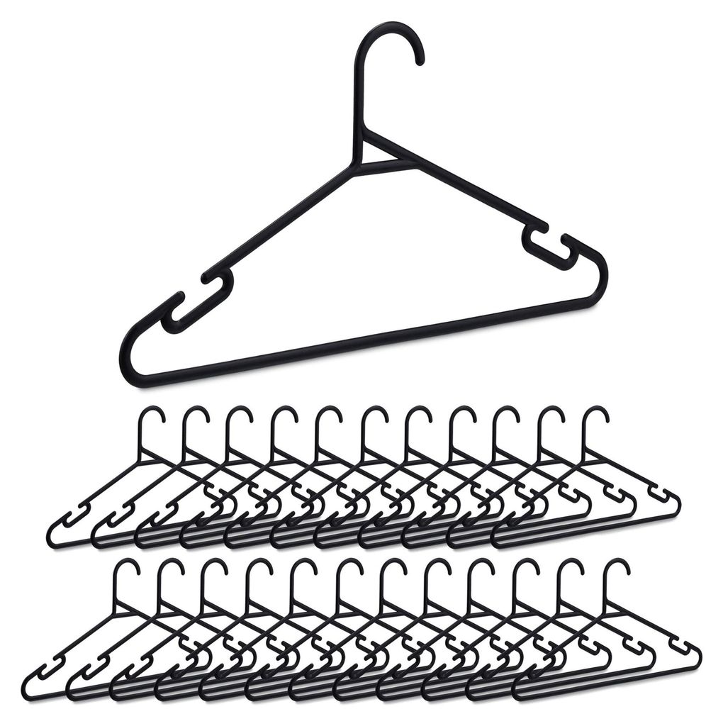 Lot de 24 cintres Relaxdays, cintres à linge avec barre Image du produit 