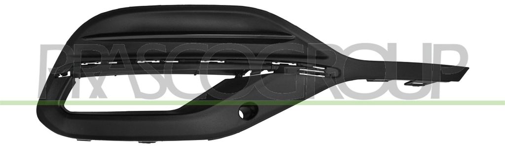 PRASCO Lüftungsgitter Grill Stoßfänger für OPEL Astra K Sports Tourer (B16) mit Loch/Löchern für Nebellampen Schwarz