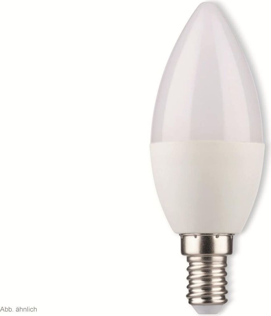 A single LED light bulb on a white background.