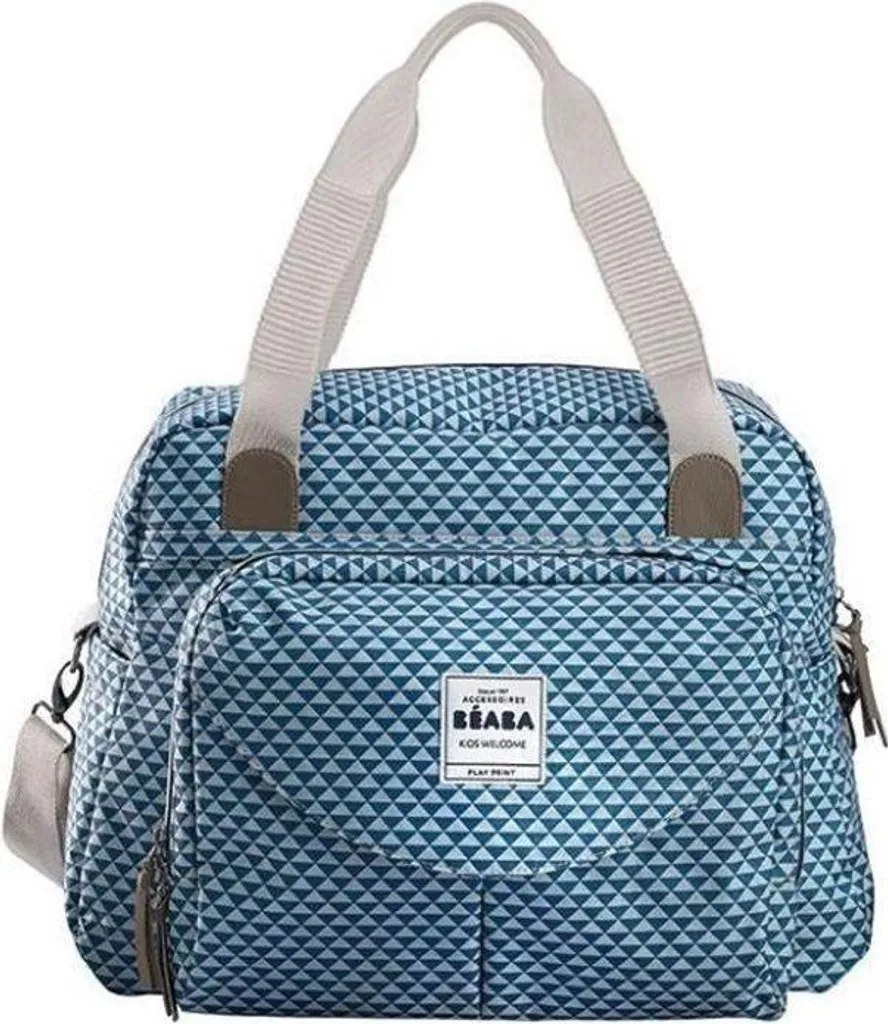Borsa Fasciatoio Béaba Geneve II Play Print Blu - Capiente e Modulare