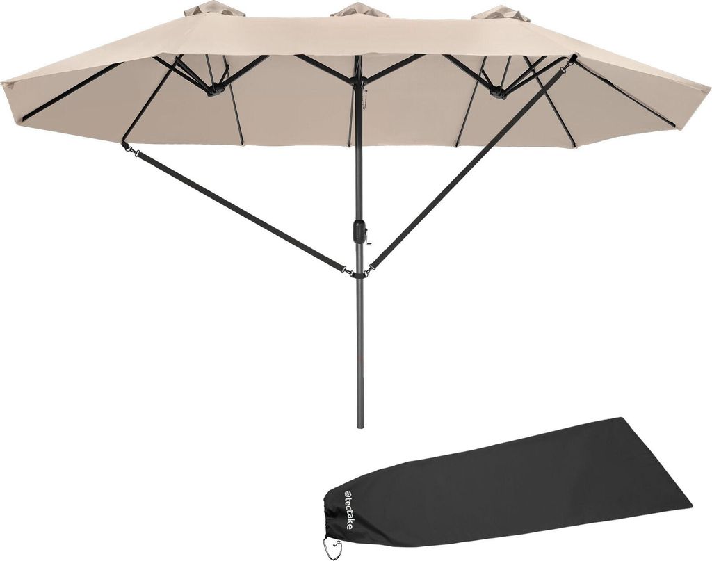 Parasol SILIA en aluminium 460 x 270 cm - beige Image du produit 