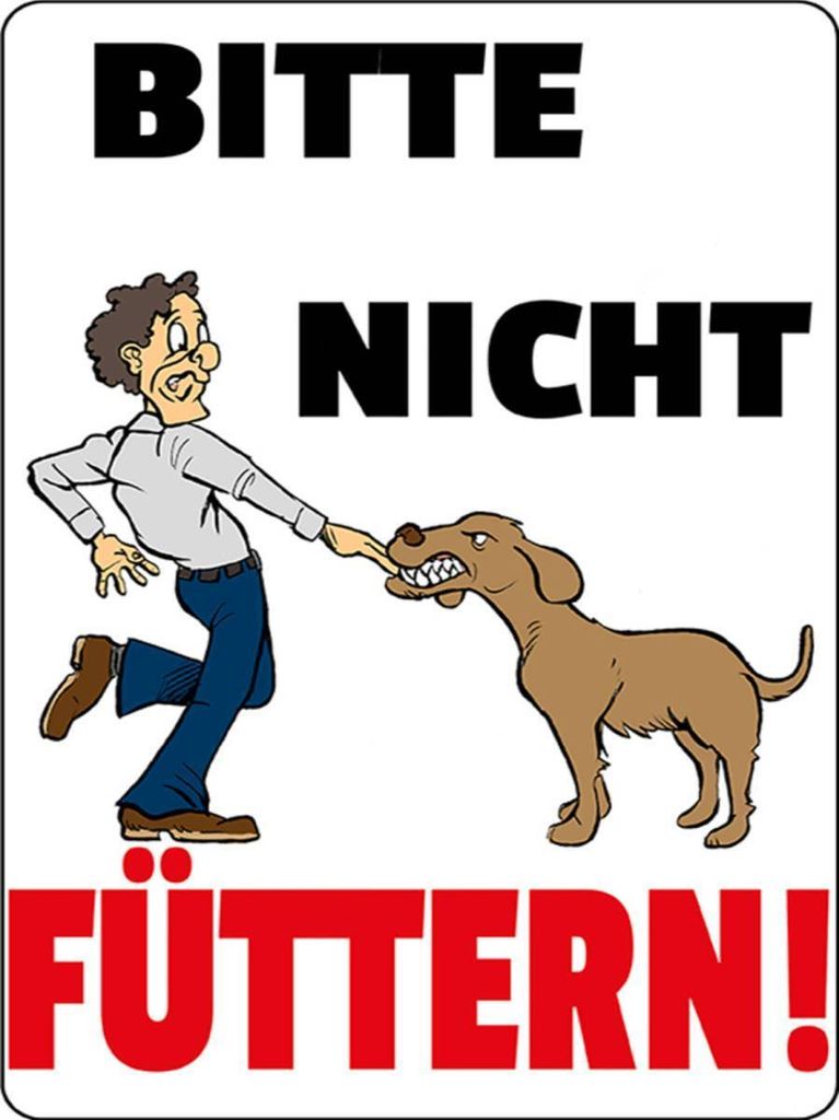 vianmo Holzschild 40x30 cm Tiere Bitte nicht füttern Hund