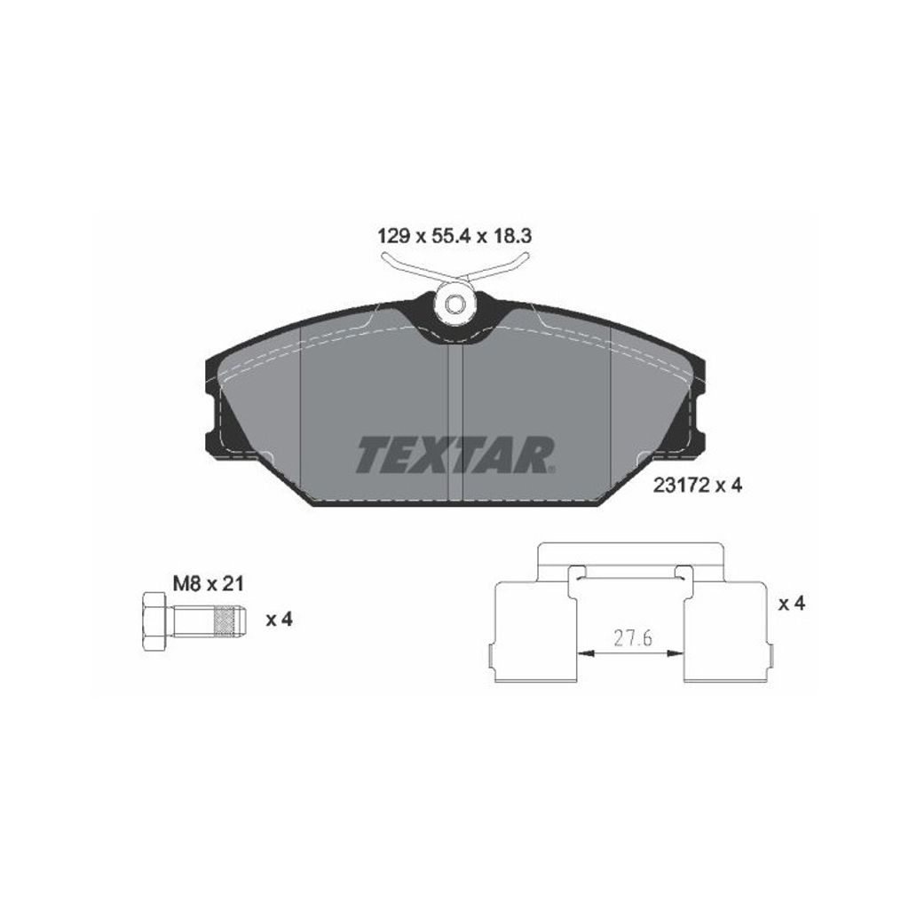 Textar Bremsbeläge vorne für Renault Clio II Laguna Megane Scenic I Safrane II