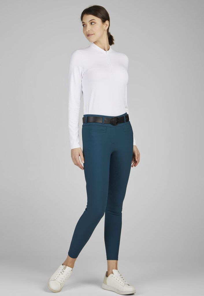 PIKEUR Damen Reithose Reitleggings Linnett Tight Highwaist deep ocean, Größe:34