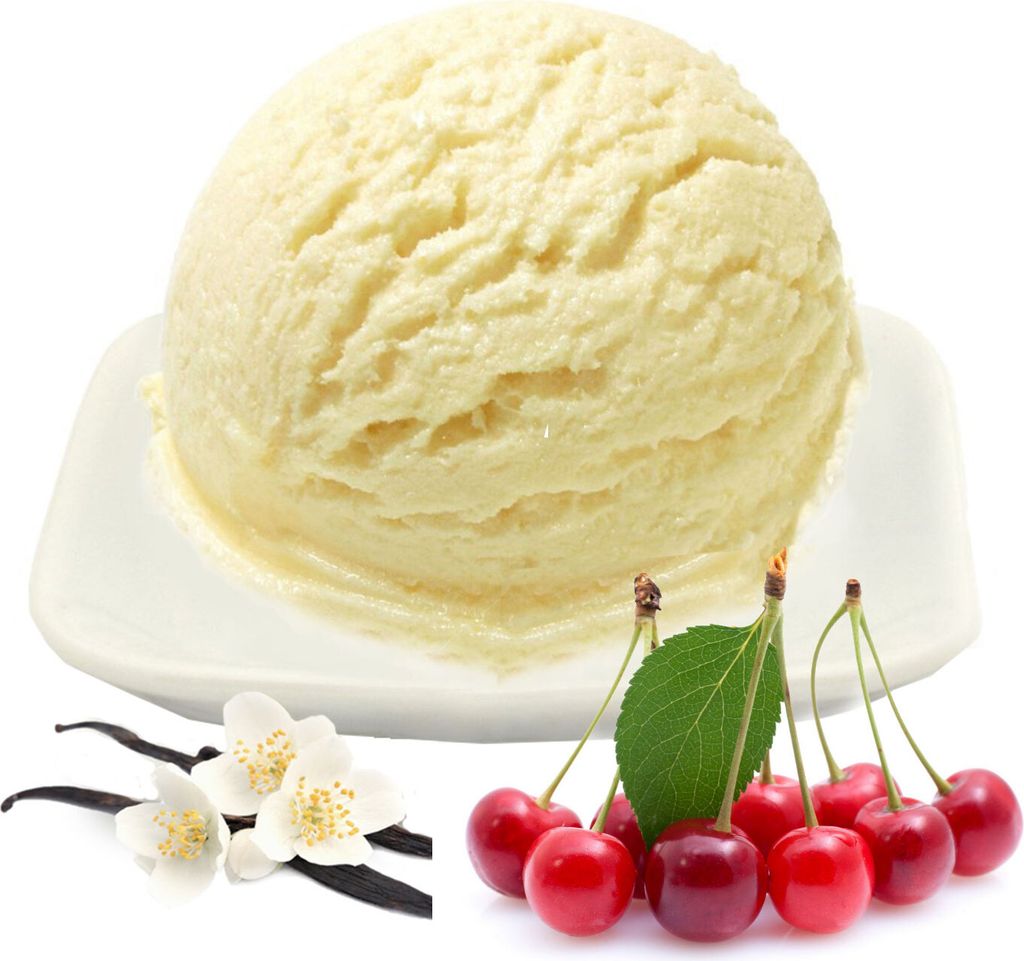 Vanille Sauerkirsche Low Carb Eis Pulver Vegan Zucker-, laktosefrei 333 g