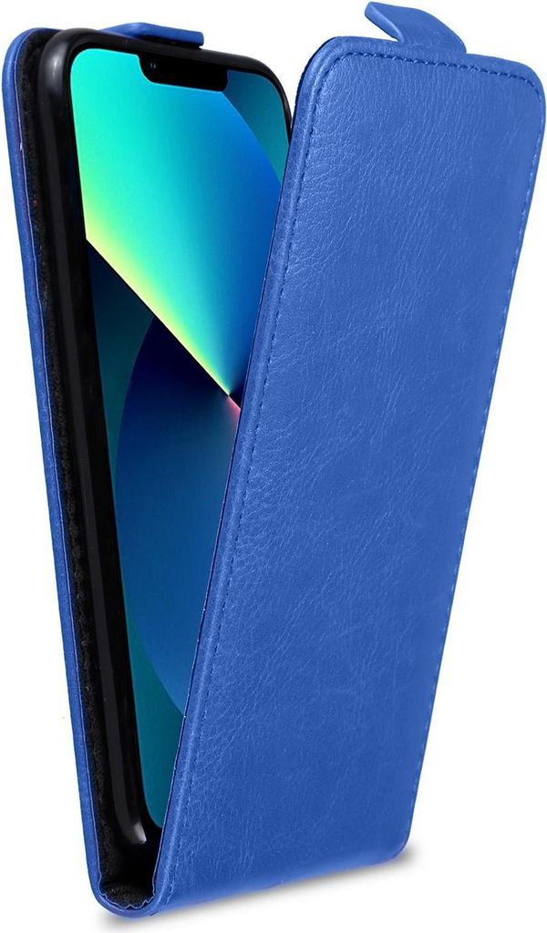 Cadorabo Hülle für Apple iPhone 13 PRO MAX Schutzhülle in Blau Flip Handyhülle Case Cover Etui Kunstleder
