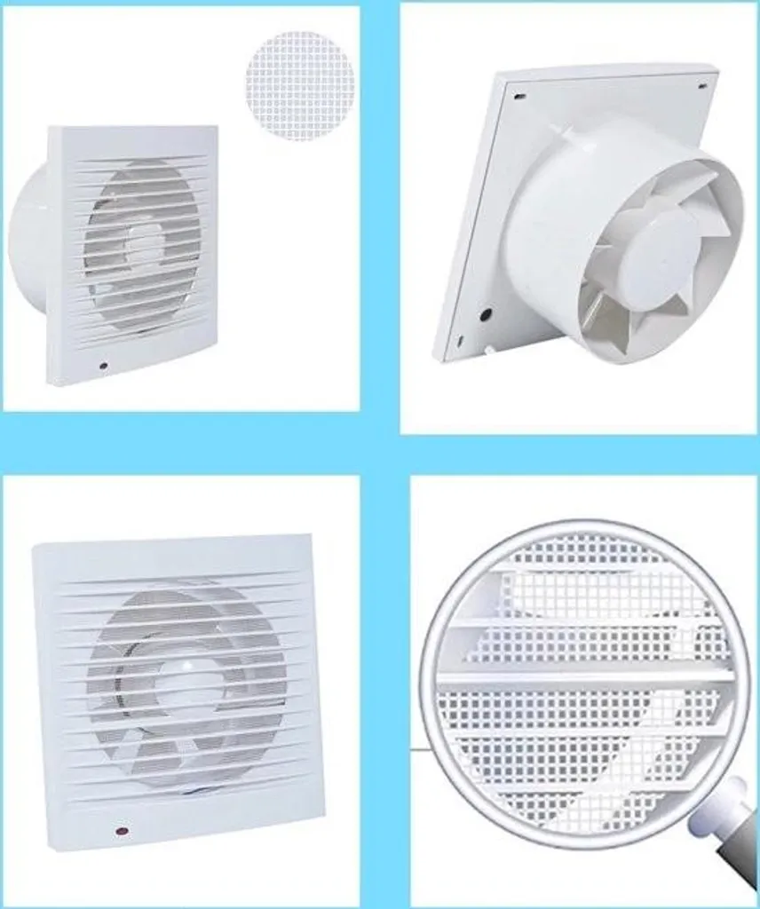 Aspiratore con zanzariera integrata - 125 mm - 17 W - 150 m³/h - Bagno Cucina Ufficio Toilette VMC - 2