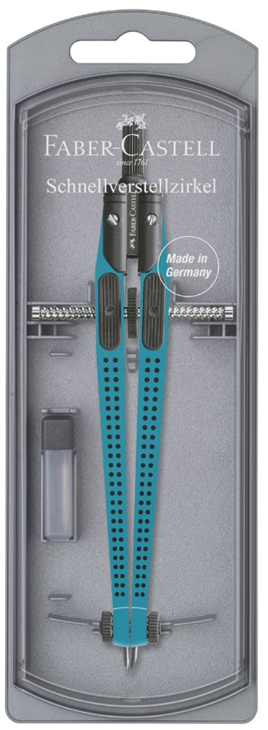 FABER-CASTELL Schnellverstellzirkel GRIP 2001 türkis