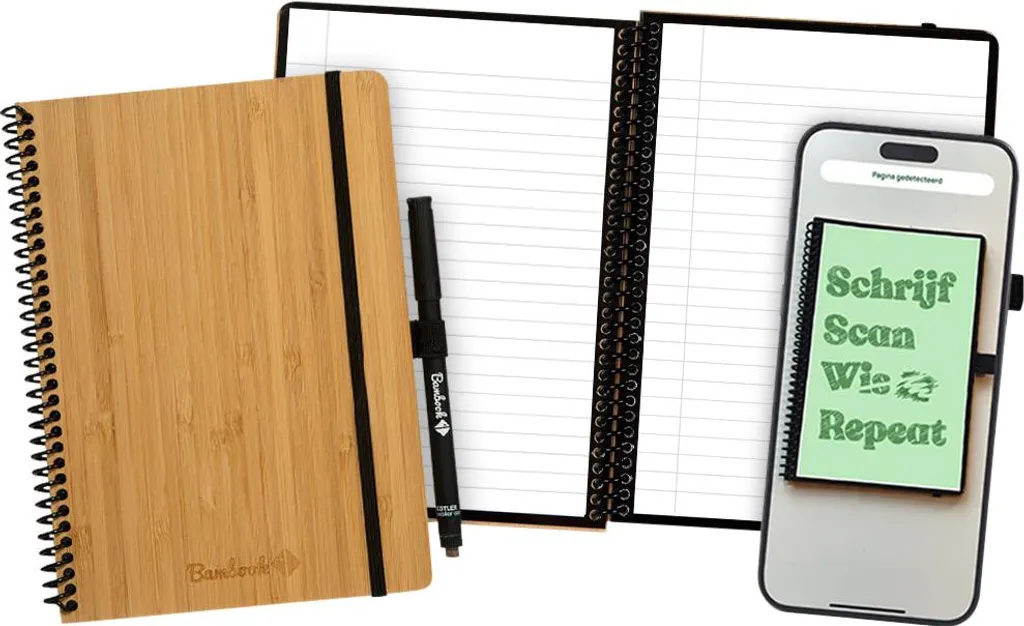 Notebook A5 Riutilizzabile Bambook Classic - Copertina Legno Elegante - 1
