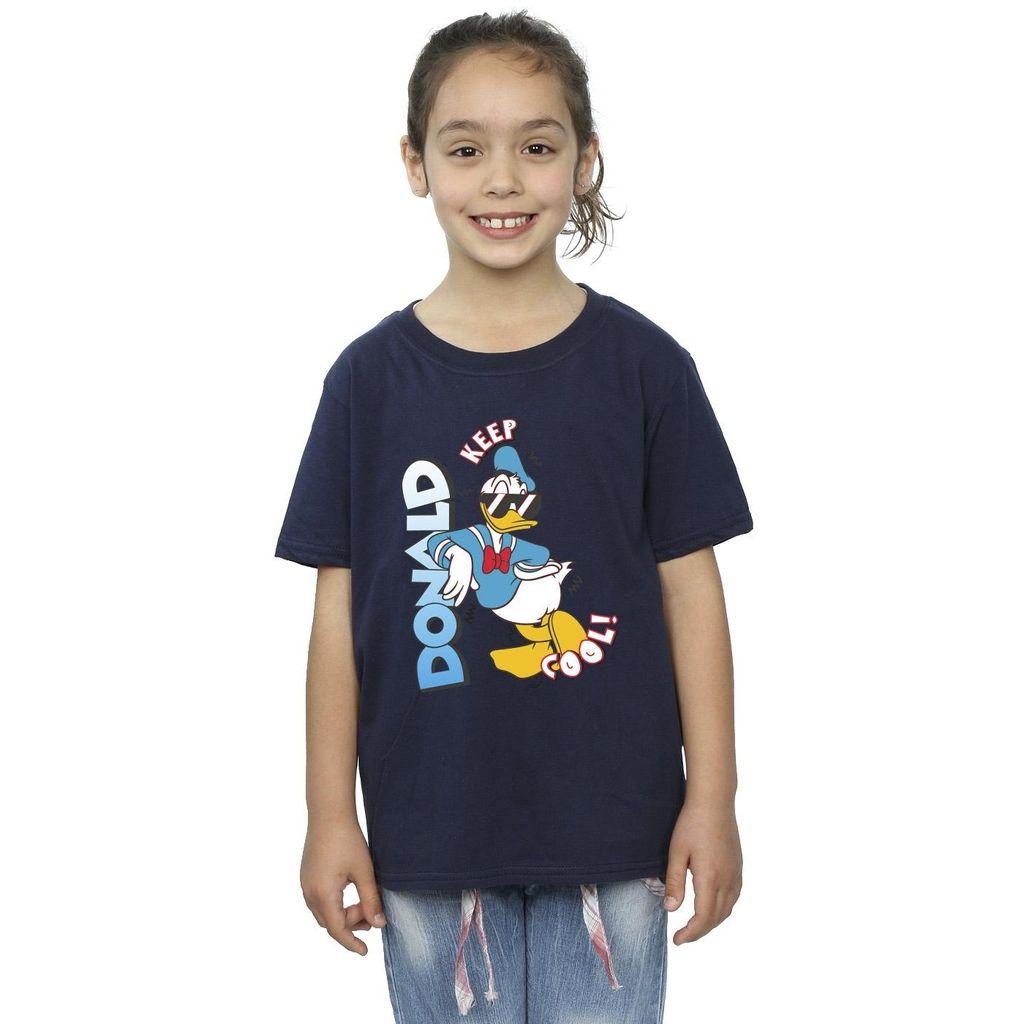 Disney - "Donald Duck Cool" T-Shirt für Mädchen BI29626 (128) (Grau)