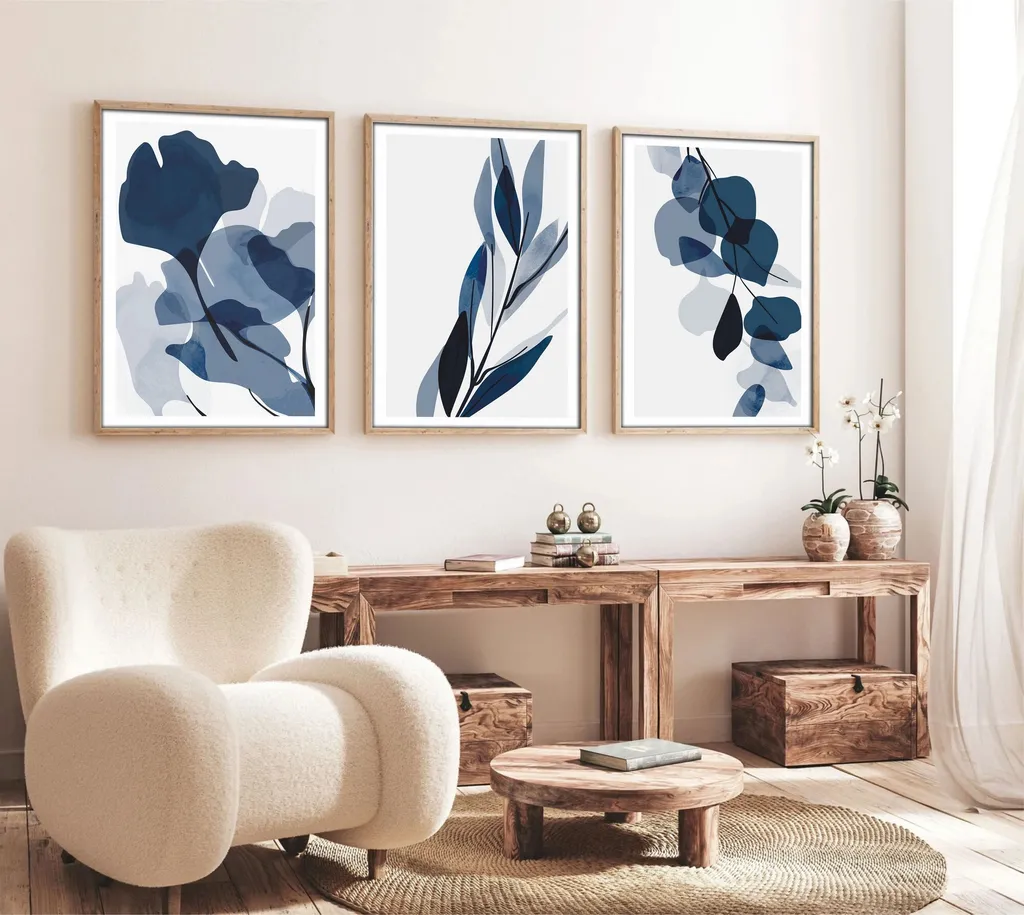 Offerta Wallity Huhu207: Set 3 Quadri 20x30 MDF con Cornice - 3