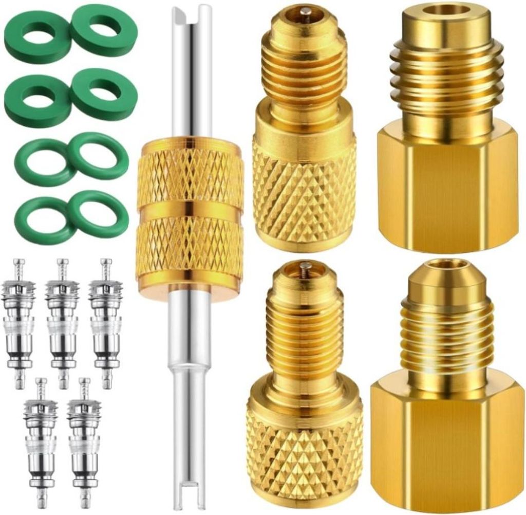 INF Klimaanlagen Reparatur Adapter Set - R410 zu R22 System, 10-teilig