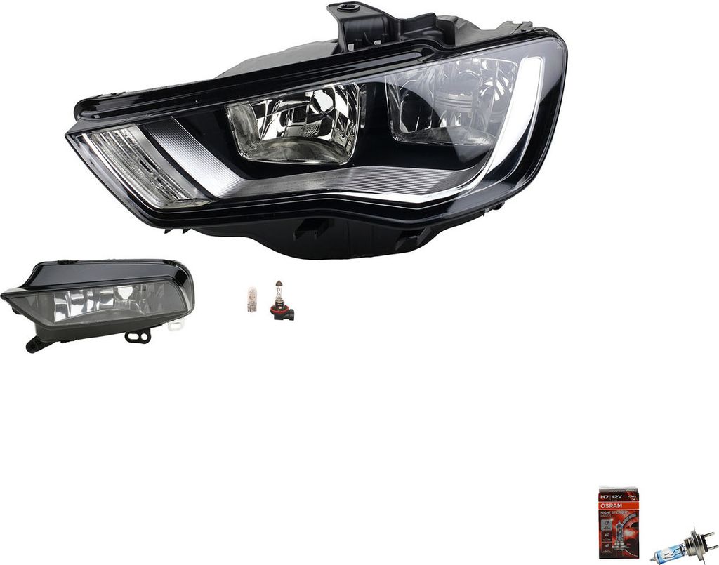 Johns, Scheinwerfer + Osram Night Breaker Laser passend für Audi A3 8V ab 04/2012-5 Li 8V0941003 8V0941699B