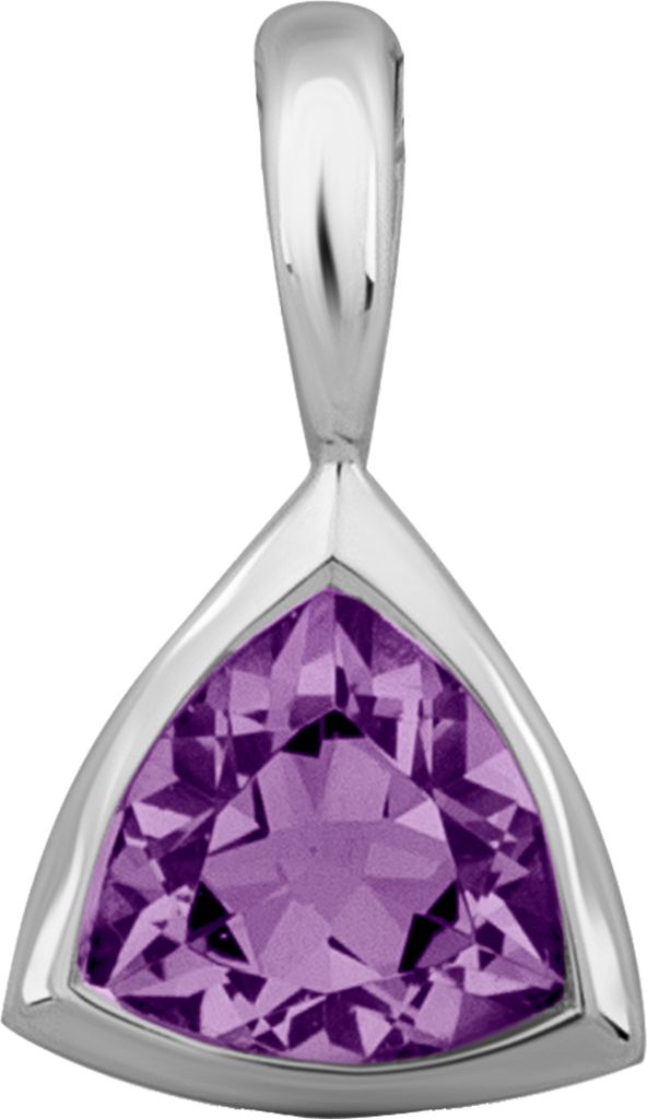 Orolino Anhänger 585/- Gold 1,1cm weiß Amethyst lila 067340137-1