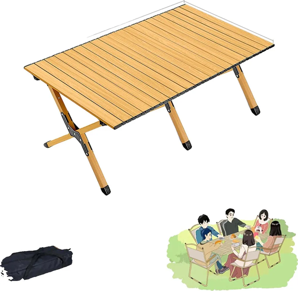 Table de camping pliante 117cm idéale pour camping-car et voyage
