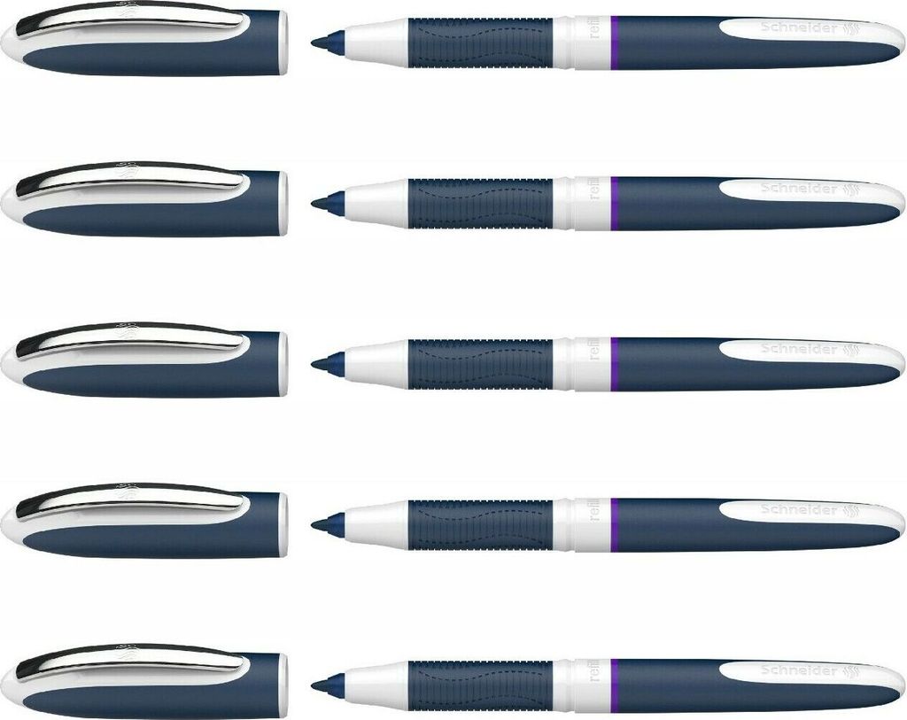 Tintenroller Schneider One Change - 5er-Set violett