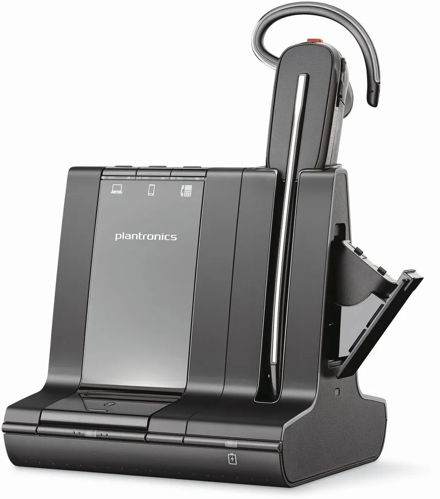Casque Poly Savi 8245 Office pour Télétravail et Bureau avec Base de Charge