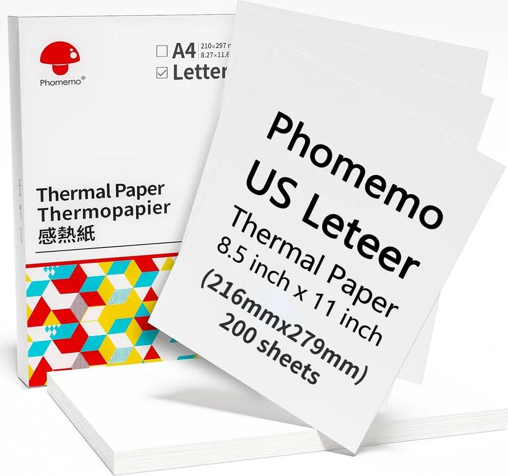 Libertà di Stampa con Carta Phomemo M832 216mm - 200 Fogli US