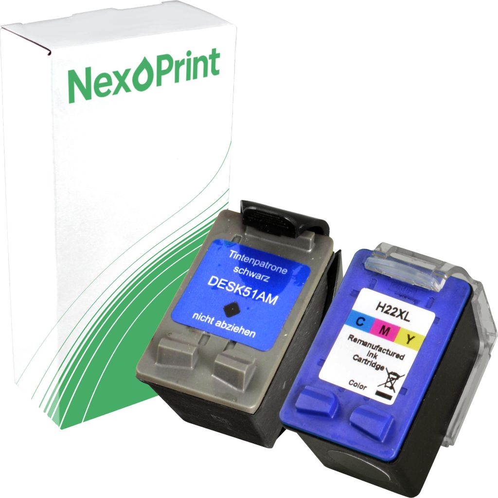 NexoPrint SD400AE Multipack 2xK 1xCMY (Farbe) Druckerpatronen kompatibel zu HP DeskJet D 1420 DeskJet D 1430 DeskJet D 1445 ca. 2260 Seiten