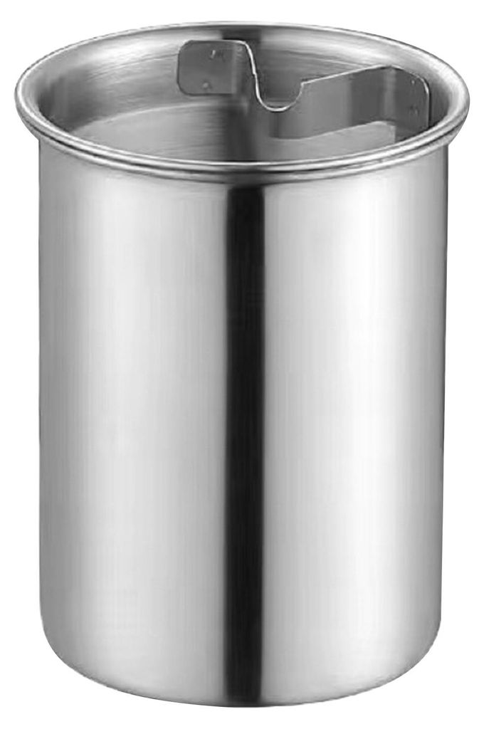 Edelstahl-Aschenbecher mit winddichtem, trichterförmigem Deckelclip, großes Fassungsvermögen, hitzebeständig, robust, eleganter Tisch-Aschenbecher
