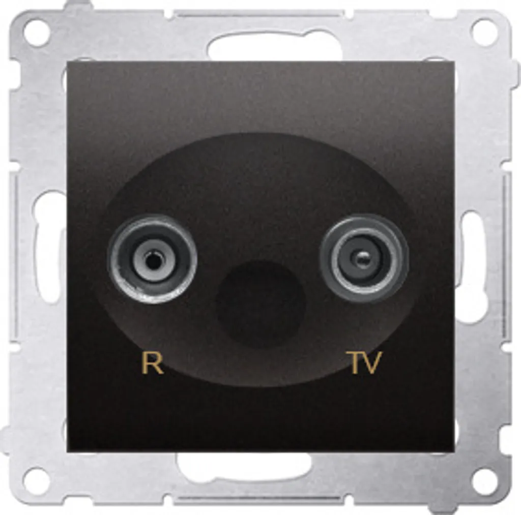 Prise terminale R-TV Anthracite Simon 54 Premium pour TV et Radio Mat