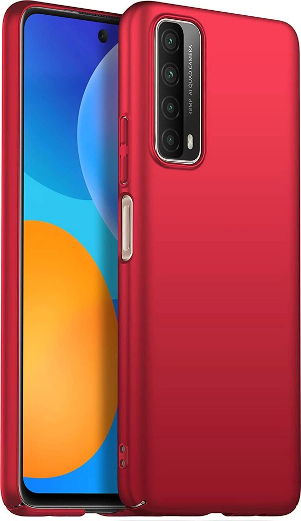 Huawei P Smart 2021 Hülle, LaimTop Ultra Dünn Hart PC Matt Schutzhülle für Huawei P Smart 2021 Rot