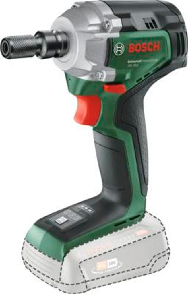 A Bosch cordless impact driver is shown against a white background.