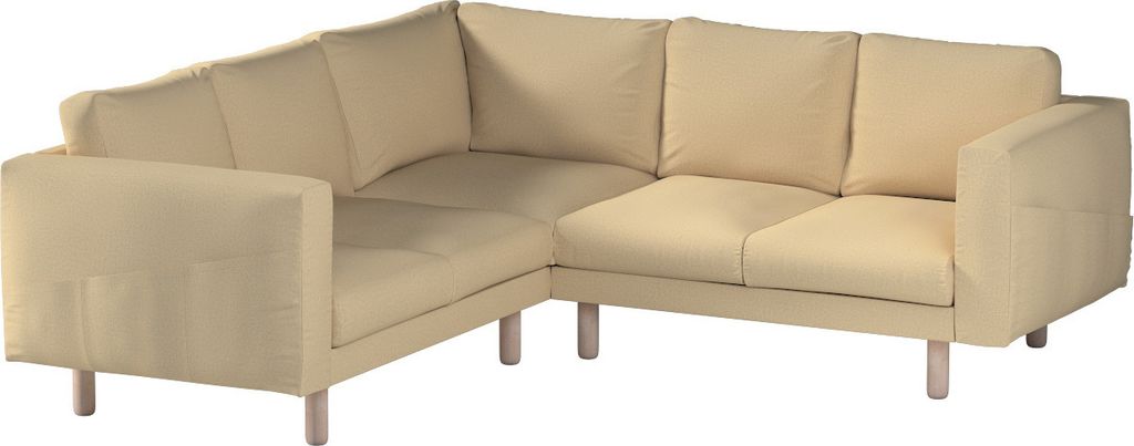 Dekoria Bezug für Norsborg 4-Sitzer Ecksofa, sandfarben, Norsborg 4-Sitzer Ecksofabezug