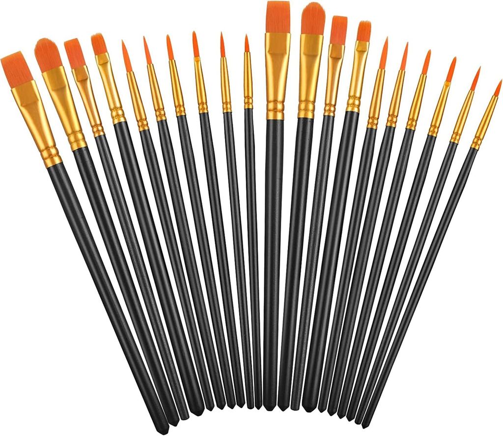 20 Stück Pinsel Set,Pinselset Acrylfarben Kleine Pinsel Produktbild