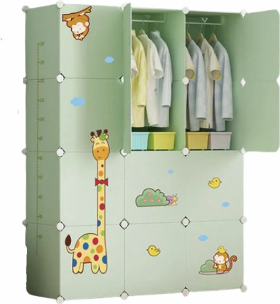 Meuble de rangement jouets et vêtements enfant Conte de fées vert DIY