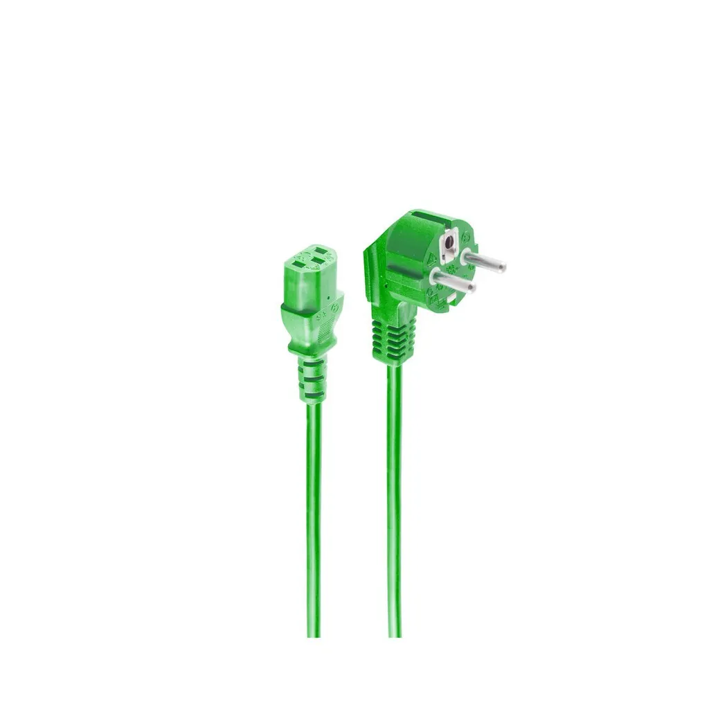 shiverpeaks BASIC-S Câble d'alimentation avec fiche de terre 1,8m Vert