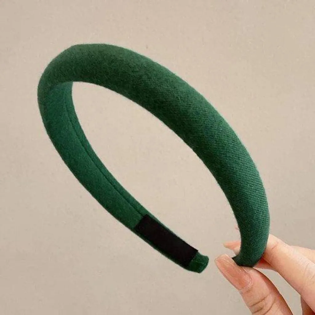 Barrette cheveux satin vert 15cm - Maintien parfait et style rétro