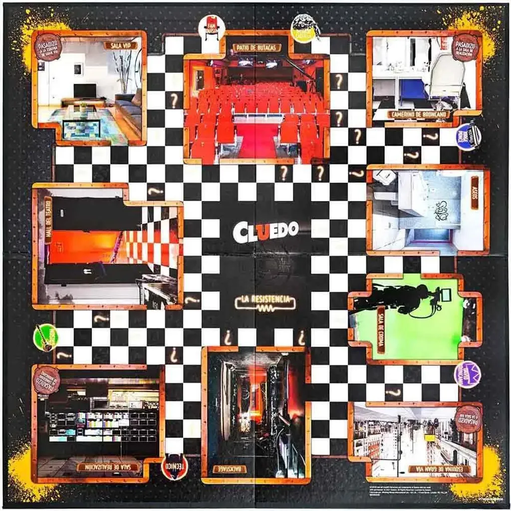 Cluedo Multicolore One Size - Jeu d'Enquête avec Accessoires Détails
