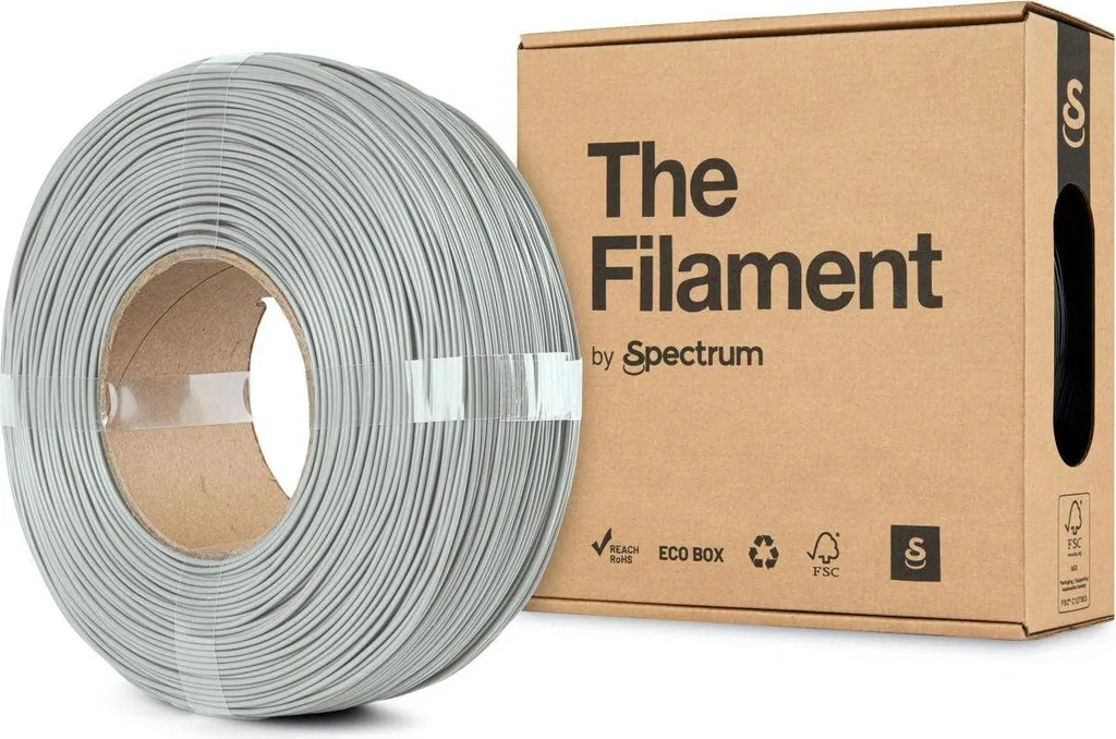 Filament PLA 1.75mm Argent Aluminium ReFill 1kg - Anti-Bouchage