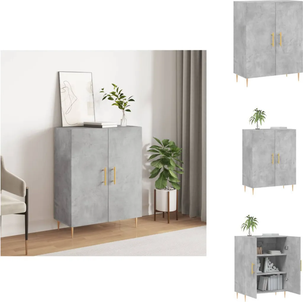 Arreda con Stile: Credenza vidaXL Grigio Cemento 69,5x34x90 cm