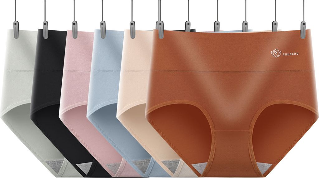 OKWISH 6er Pack Damen Slips XL【60–70 kg】, Antibakterielle Produktbild 