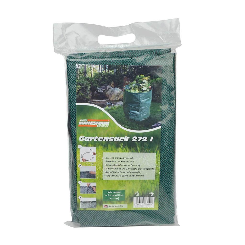 BRÜDER MANNESMANN Gartensack 272 Liter Polypropylen grün