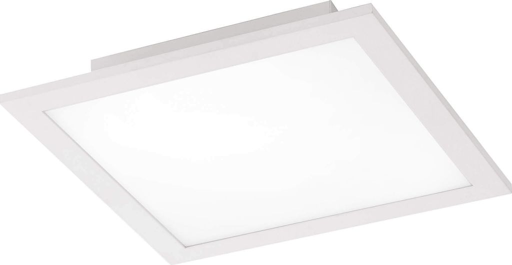 A white square LED panel light is shown from a slightly angled perspective against a white background.