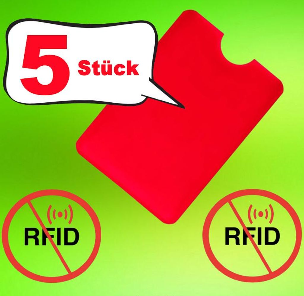 5x RFID Blocker EC Kartenhülle Hülle Kreditkarte Produktbild 