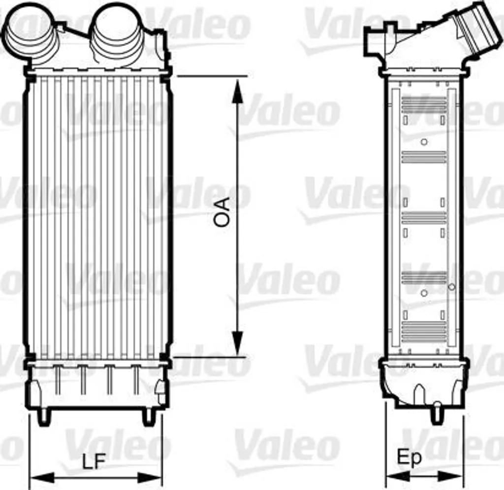 Refroidisseur d'air Valeo anti-fuite turbo pour Peugeot 3008 et C4 II