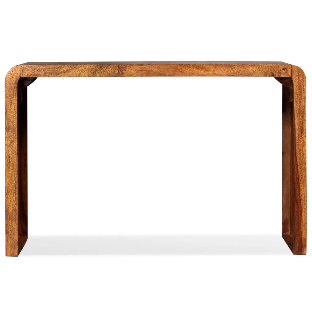 Buffet bureau en bois massif marron - Meuble de rangement polyvalent - 4