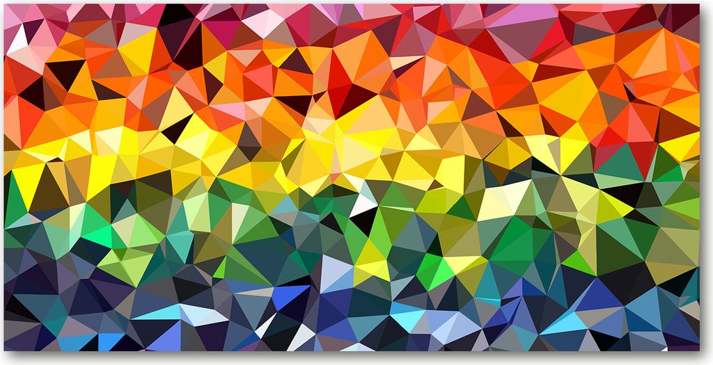 Tulup Leinwandbild - 140x70 cm - Wandkunst - Drucke auf Leinwand - Leinwanddruck - Kunst: modern & klassisch - Mehrfarbig - Geometrische Figuren