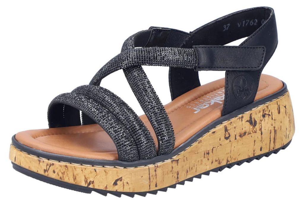 Rieker Plateau Sandaletten Damen 32313933343739 Schwarz 39 Produktbild 