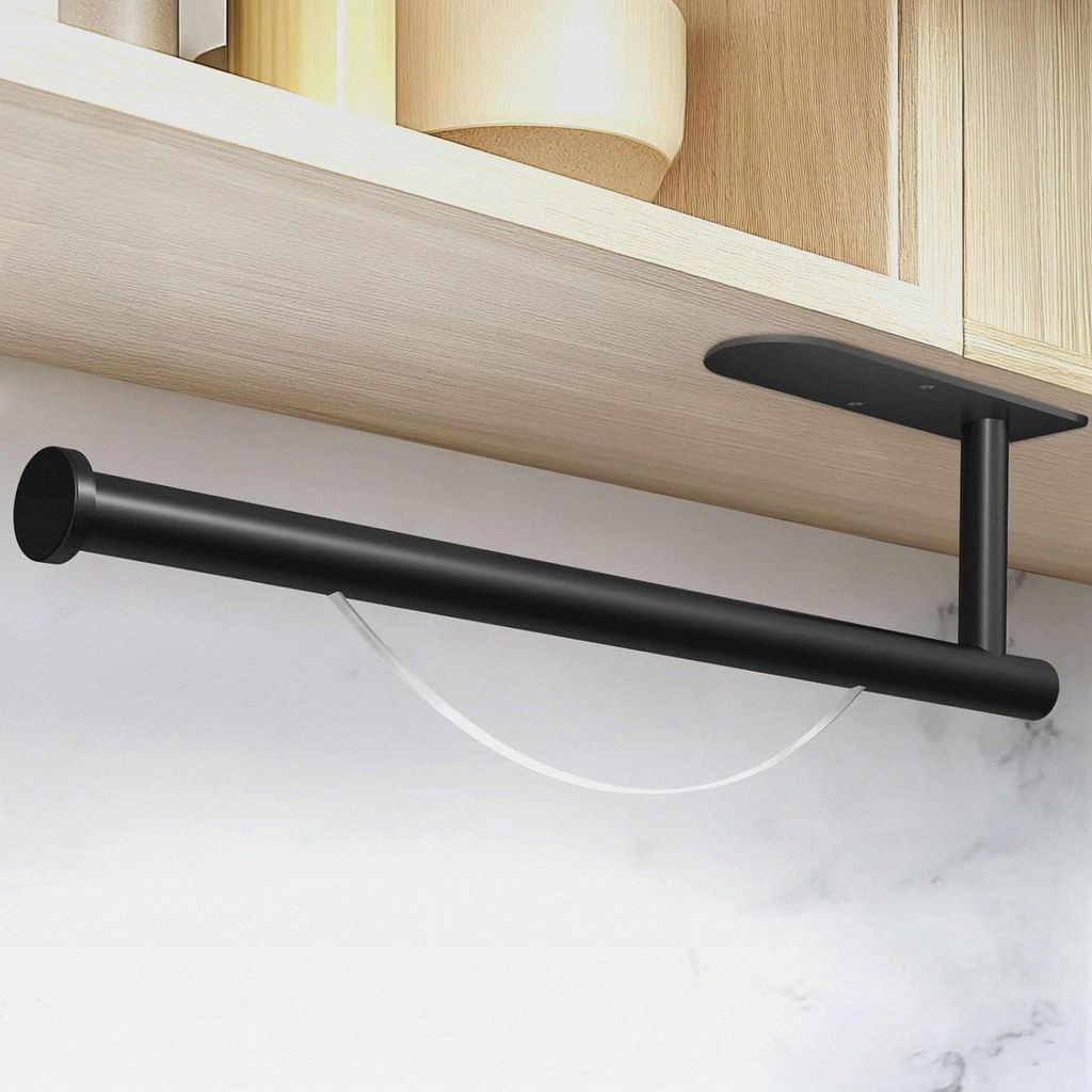 Küchenrollenhalter Ohne Bohren, Mit Abroll-Bremse Küchenpapierhalter Selbstklebend, Papierrollenhalter Edelstahl Küche Rollenhalter Wand oder Un...