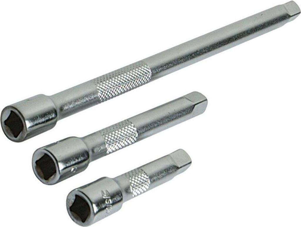 Silverline Steckschlüssel-Verlängerungen, 3-tlg. Satz 1/4-Zoll-Antrieb