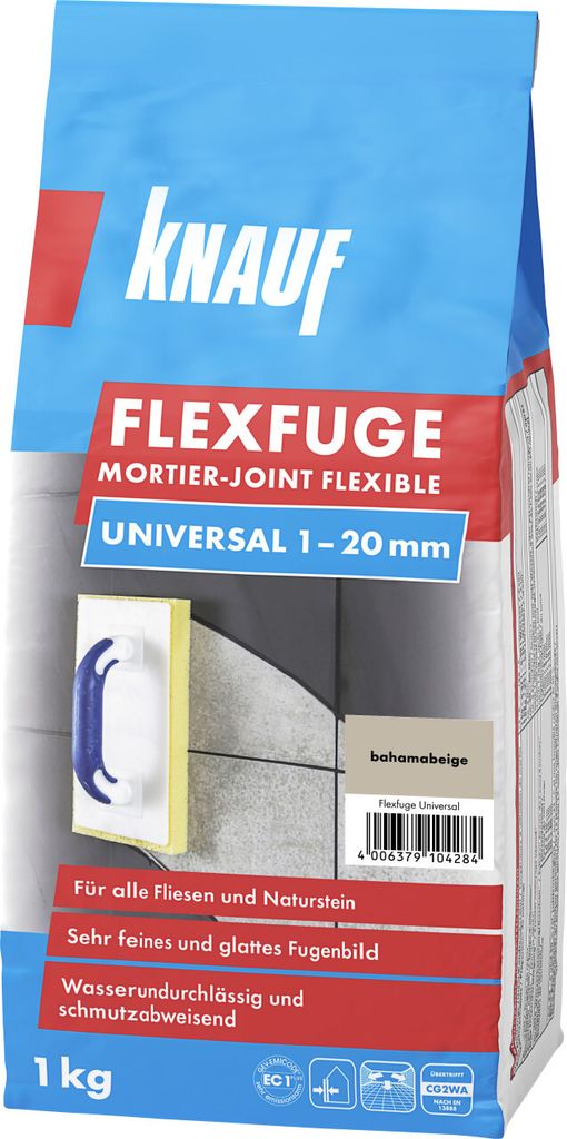 Knauf Fugenmörtel Flexfuge Universal 1 - 20 mm bahamabeige Produktbild 